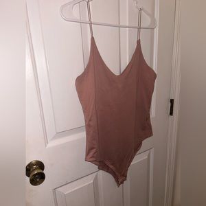dusty pink spaghetti strap bodysuit. Size M.